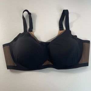 Honeylove 3X Black Mesh Panel Support Bra Shapewear